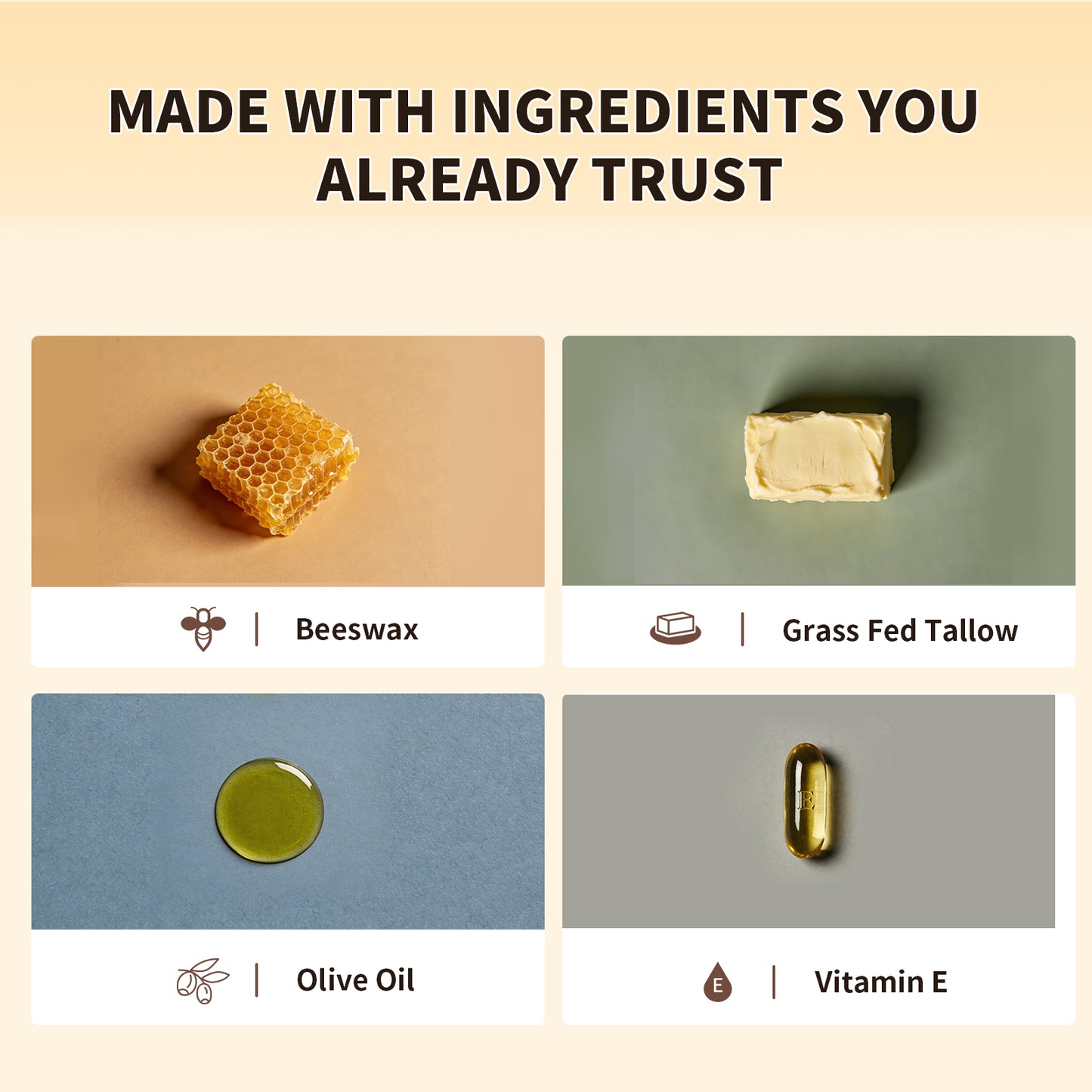 Organic Grass Fed Beef Tallow Moisturizer 4.23oz Unscented and Lavender | Hydrating Cream for Dry Sensitive Skin