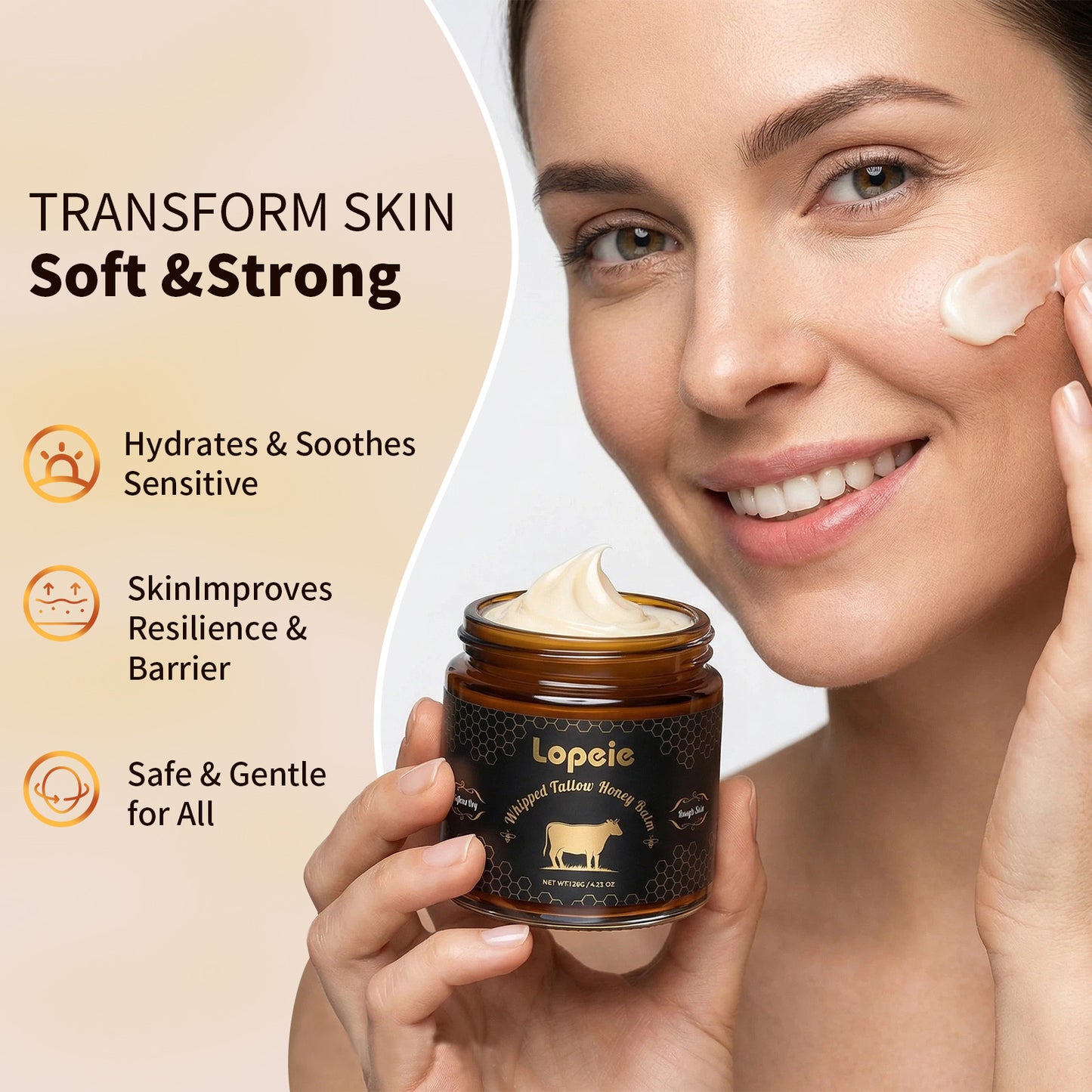 Organic Grass Fed Beef Tallow Moisturizer 4.23oz Unscented and Lavender | Hydrating Cream for Dry Sensitive Skin