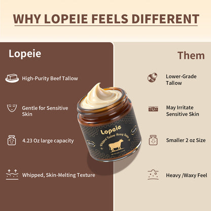 Organic Grass Fed Beef Tallow Moisturizer 4.23oz Unscented and Lavender | Hydrating Cream for Dry Sensitive Skin