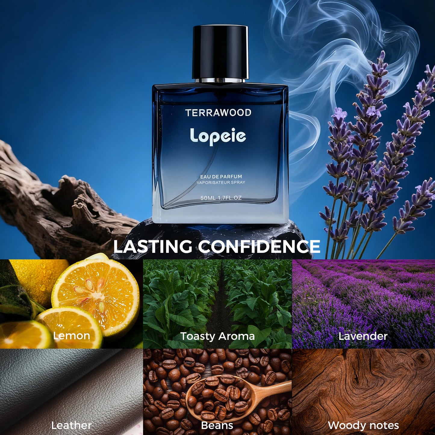 Lopeie Polo Sport Inspired Cologne for Men 50mL | Fresh Marine Citrus Woody Masculine Fragrance